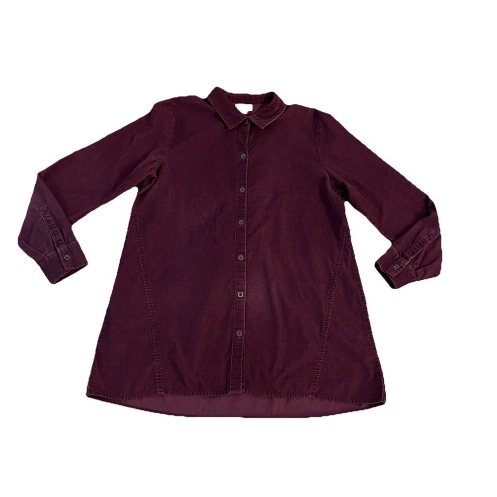 J Jill‎ Women’s Corduroy Jacket Small Oversized Lightweight Plum